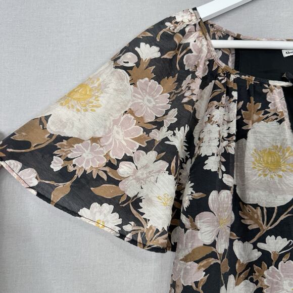 Abercrombie & Fitch Womens Dress Small Gray Floaty Trapeze Mini Floral Sundress - Picture 5 of 12